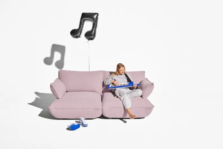 Fatboy Sumo Medium sofa, Weave bubble pink