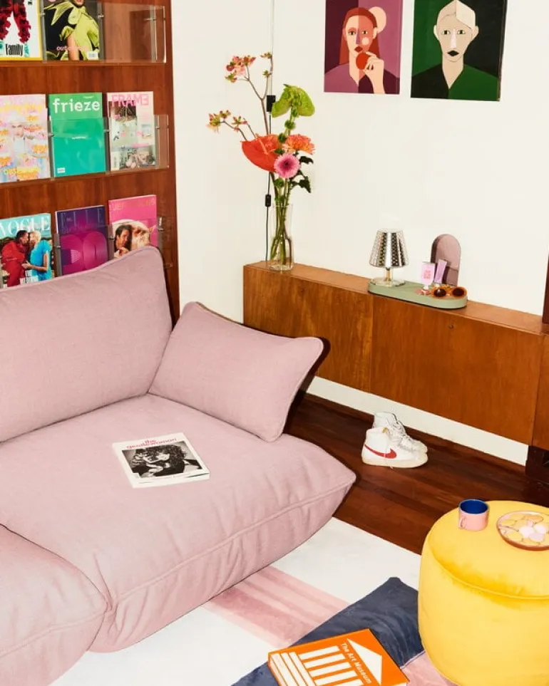 Fatboy Sumo Medium sofa, Weave bubble pink