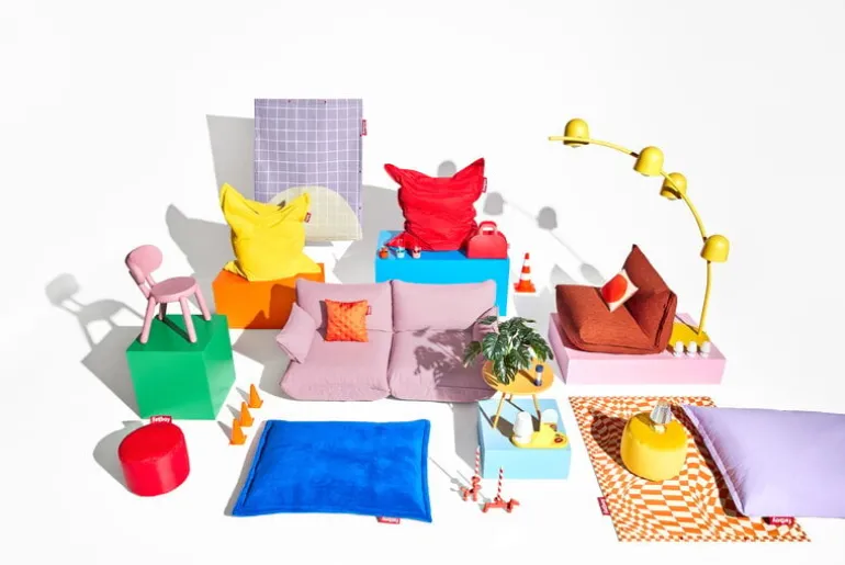 Fatboy Sumo Medium sofa, Weave bubble pink