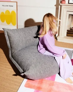 Fatboy The BonBaron Mingle lounge chair, grid stone