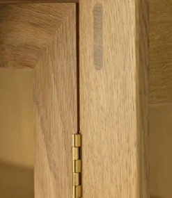 FDB Møbler A90 Boderne display case, 178 cm, lacquered oak