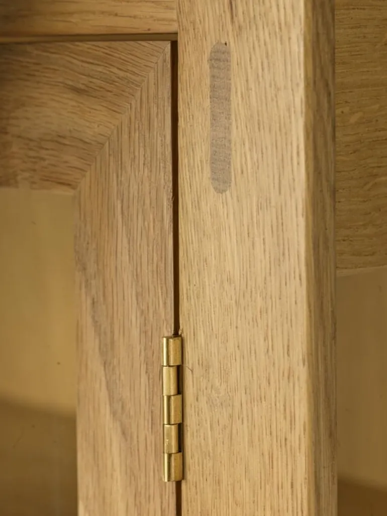 FDB Møbler A90 Boderne display case, 127 cm, lacquered oak