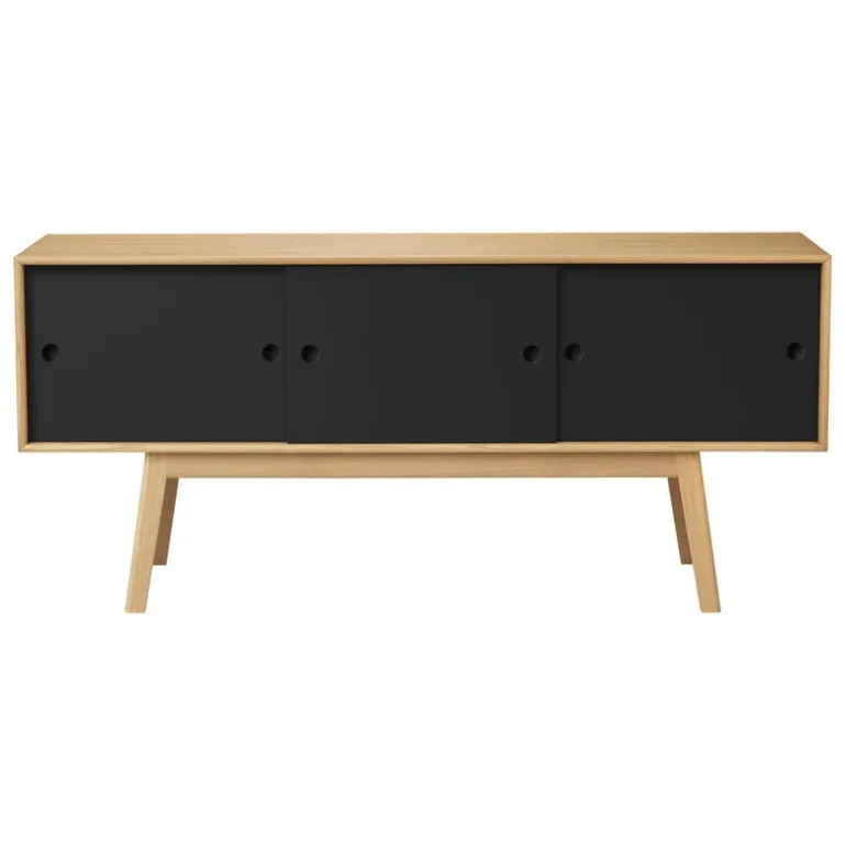 FDB Møbler A85 Butler sideboard, oak - black
