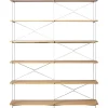 FDB Møbler A91 Nordhavn bookcase, 148 x 182 cm cm, oak - silk grey
