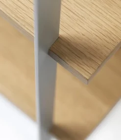 FDB Møbler A91 Nordhavn bookcase, 148 x 182 cm cm, oak - silk grey