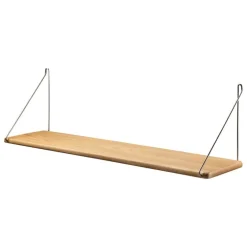 FDB Møbler B145 shelf, 20 x 90 cm, lacquered oak - grey