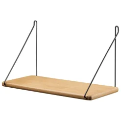 FDB Møbler B145 shelf, 20 x 45 cm, lacquered oak - black