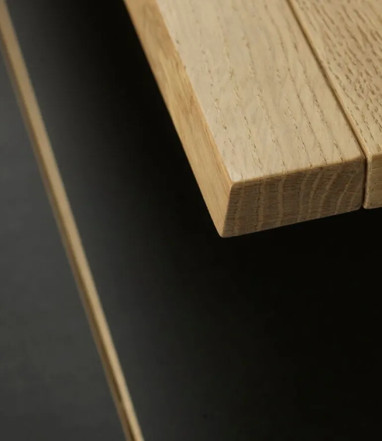 FDB Møbler C68 Nørrebro desk, oak - black linoleum