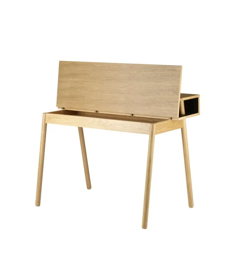 FDB Møbler C68 Nørrebro desk, oak - black linoleum
