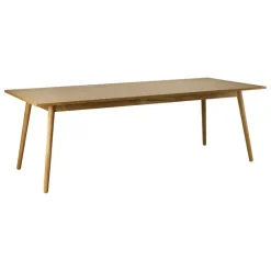 FDB Møbler C35C dining table, 220 x  95 cm, lacquered oak