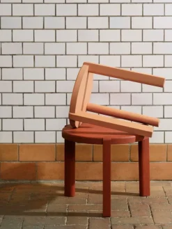 FDB Møbler D108 Ragnsminde coffee table, 48 cm, Carmine red