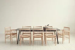 FDB Møbler J80 chair, lacquered oak - paper cord