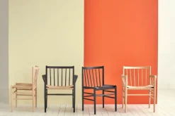 FDB Møbler J80 chair, lacquered oak - paper cord