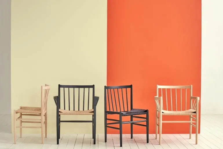 FDB Møbler J80 chair, lacquered oak - paper cord