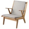 FDB Møbler J53 easy chair, oak - Cosmo 30 light grey