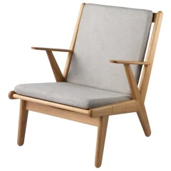 FDB Møbler J53 easy chair, oak - Cosmo 30 light grey