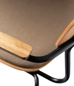 FDB Møbler J183 Holmen chair with armrests, oak veneer - Grain Taupe