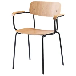 FDB Møbler J183 Holmen chair with armrests, oak veneer