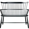 FDB Møbler J52D bench, black
