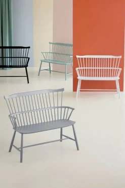 FDB Møbler J52D bench, black