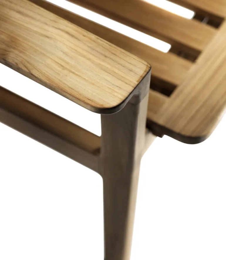 FDB Møbler M12 Sammen 2-seater bench with backrest