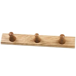 FDB Møbler Q3 Allé coat rack, 3 hooks, oak