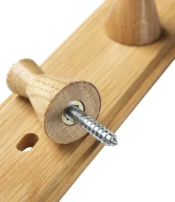 FDB Møbler Q3 Allé coat rack, 3 hooks, oak