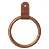 FDB Møbler Q4 Allé scarf ring, walnut - brown leather