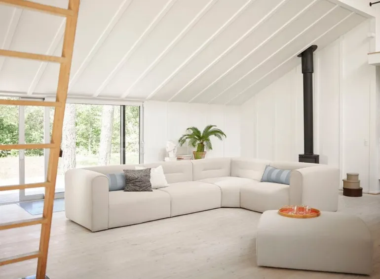 FDB Møbler X3 Drejo shaker box, 22 cm, grey beige