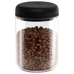 Fellow Atmos vacuum canister, 1,2 L, clear glass - matte black