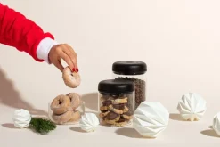 Fellow Atmos vacuum canister, 1,2 L, clear glass - matte black