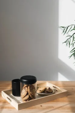 Fellow Atmos vacuum canister, 1,2 L, clear glass - matte black