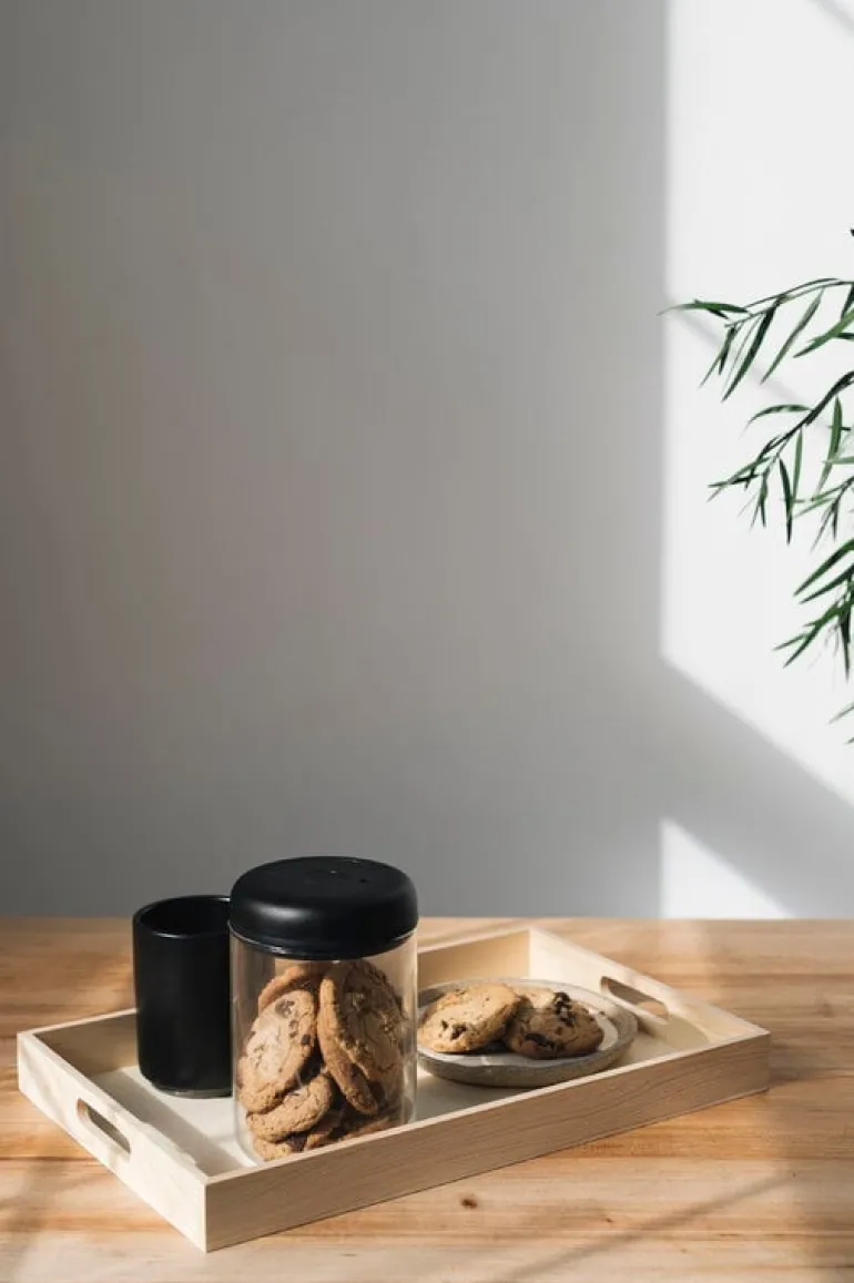 Fellow Atmos vacuum canister, 1,2 L, clear glass - matte black