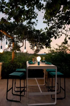 Fermob Aplô portable lamp H24, acapulco blue