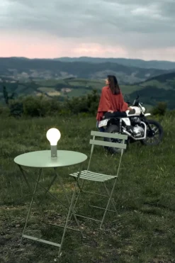 Fermob Aplô portable lamp H24, acapulco blue