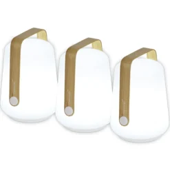 Fermob Balad lamp 12 cm, set of 3, bamboo