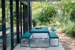 Fermob Bellevie table, 196 x 90 cm, acapulco blue