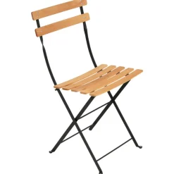 Fermob Bistro Naturel chair, liquorice
