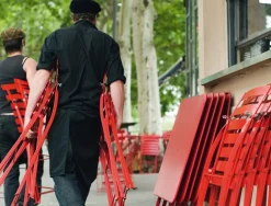 Fermob Bistro table, 77 x 57 cm, chili