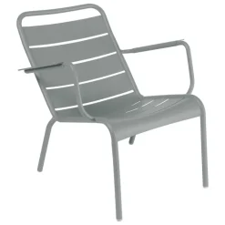 Fermob Luxembourg low armchair, lapilli grey