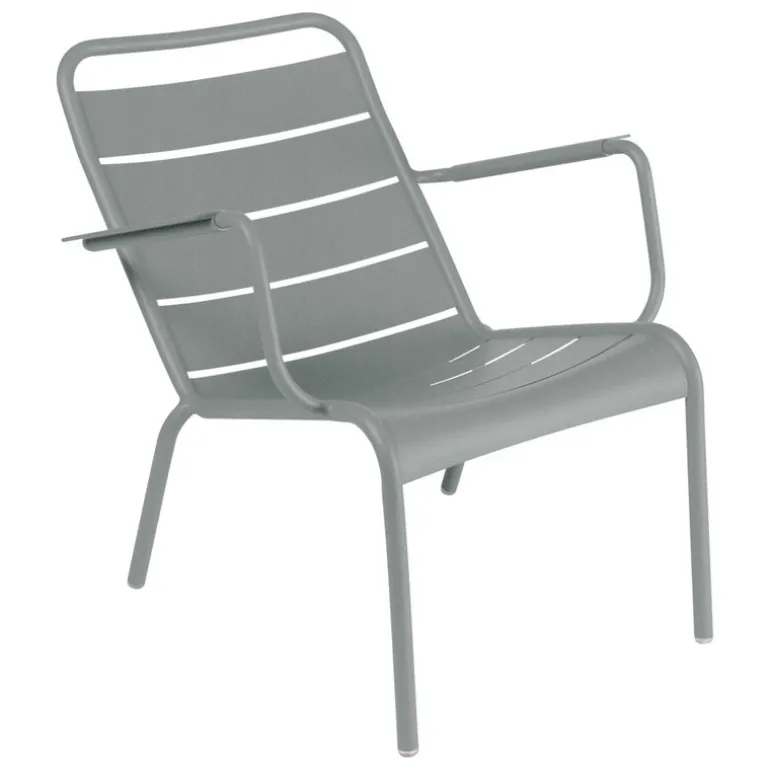 Fermob Luxembourg low armchair, lapilli grey