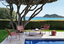 Fermob Luxembourg low armchair, lapilli grey