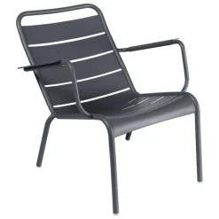Fermob Luxembourg low armchair, anthracite