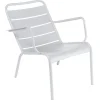 Fermob Luxembourg low armchair, cotton white