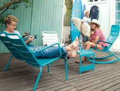 Fermob Luxembourg low armchair, cotton white