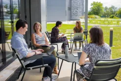 Fermob Luxembourg low armchair, liquorice