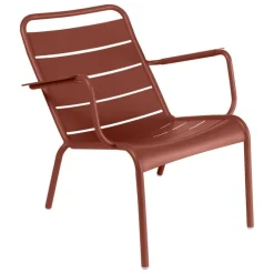 Fermob Luxembourg low armchair, red ochre