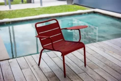 Fermob Luxembourg low armchair, red ochre