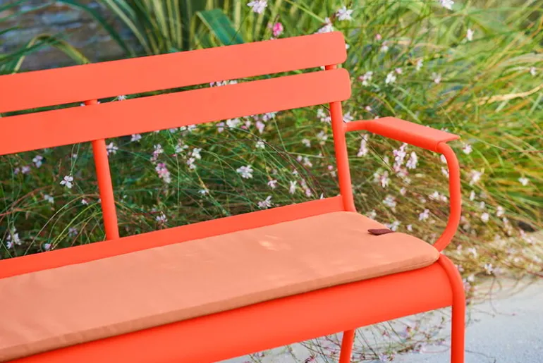 Fermob Luxembourg 2-seater bench, cotton white