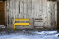 Fermob Luxembourg 2-seater bench, liquorice